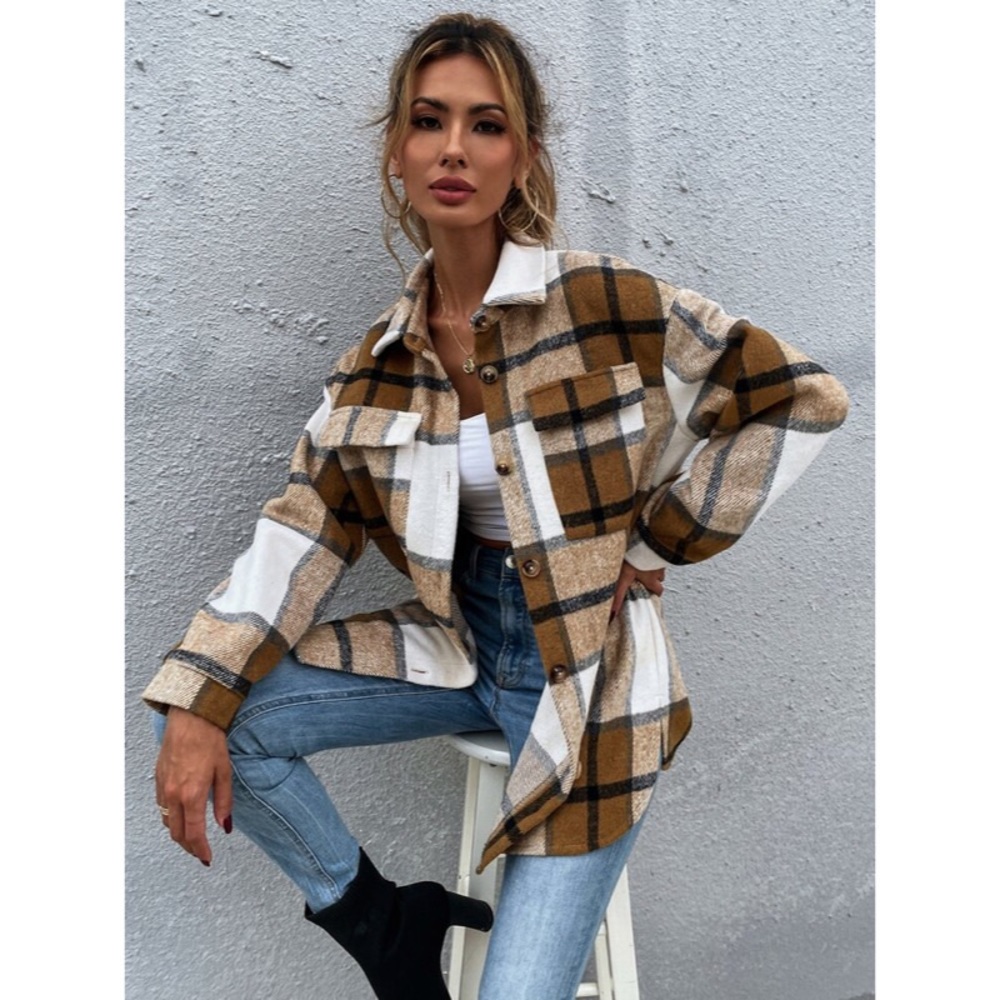 Plaid Wool Shacket - image 3